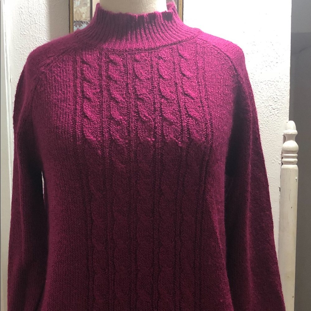 Carolyn Taylor Dark Pink Sweater - Picture 1 of 7